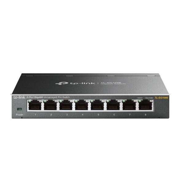 TP-Link Switch Easy Smart - 8 Porte Gigabit - Plug & Play - Carcassa Metallica - Tecnologia Green
