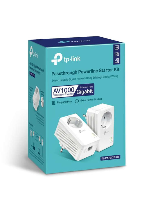 TP-Link Kit Avviamento AV1000 Gigabit Powerline con Spina Incorporata