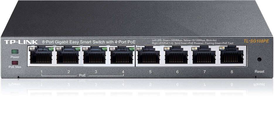 TP-Link Switch Easy Smart 8 Porte Gigabit - 4 Porte PoE