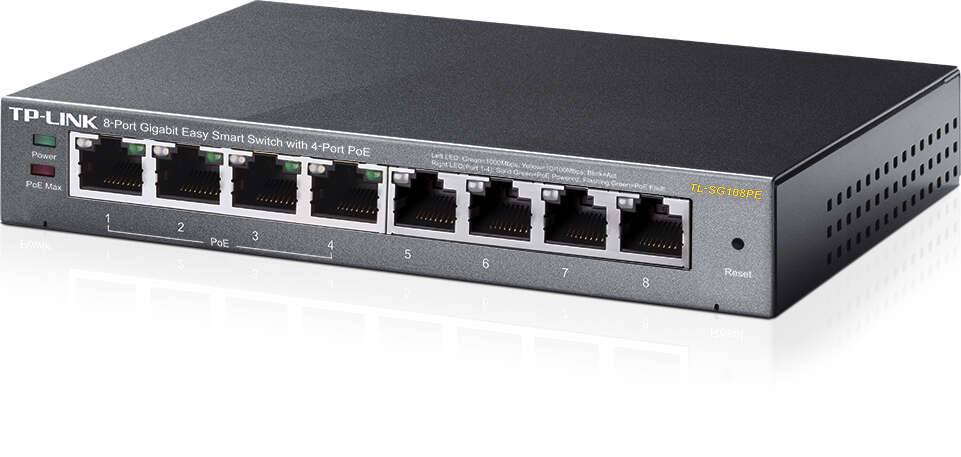 TP-Link Switch Easy Smart 8 Porte Gigabit - 4 Porte PoE