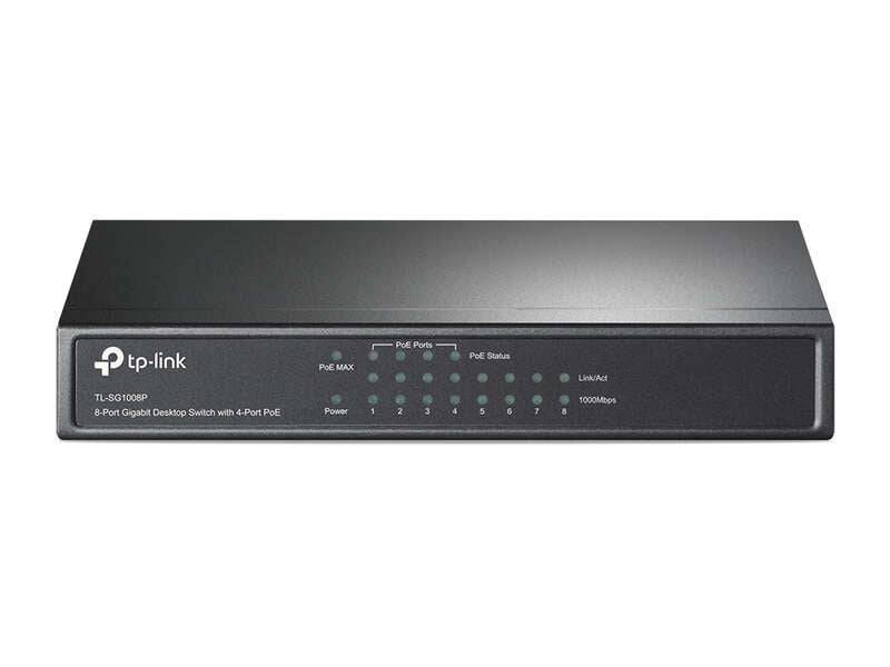 TP-Link Switch da Scrivania - 8 Porte Gigabit con 4 Porte PoE