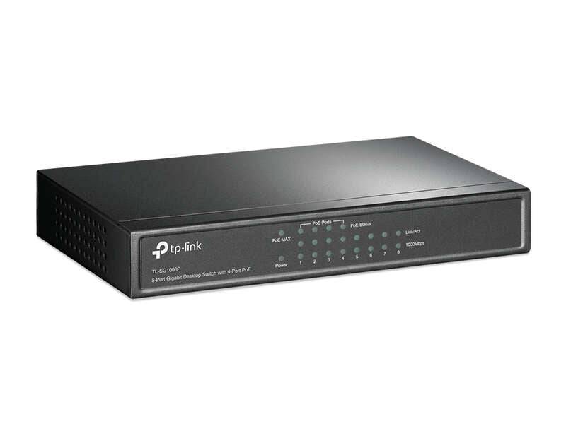 TP-Link Switch da Scrivania - 8 Porte Gigabit con 4 Porte PoE