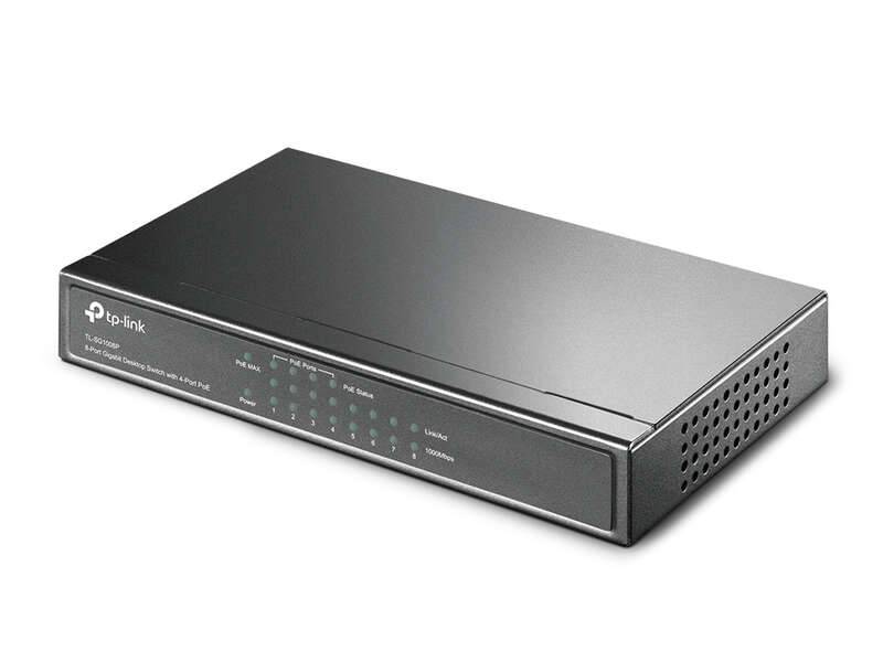 TP-Link Switch da Scrivania - 8 Porte Gigabit con 4 Porte PoE