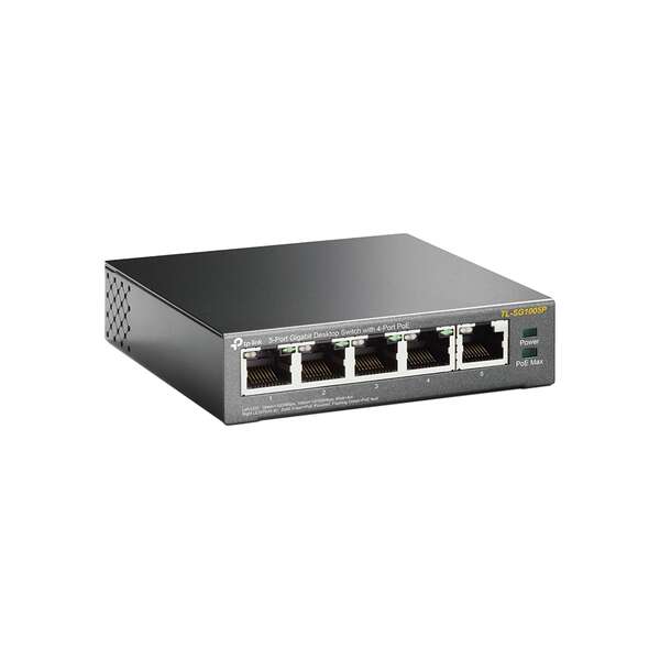 TP-Link Switch da Tavolo - 5 Porte Gigabit con 4 Porte PoE