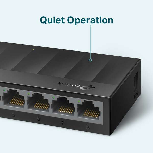 TP-Link Switch da Scrivania - 8 Porte 10/100/1000Mbps - Tecnologia Green - Controllo di Flusso - Plug & Play