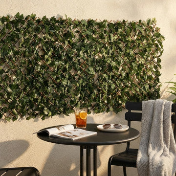 Siepe sintetica pitosforo estensibile in bambù, polietilene 100x200 cm