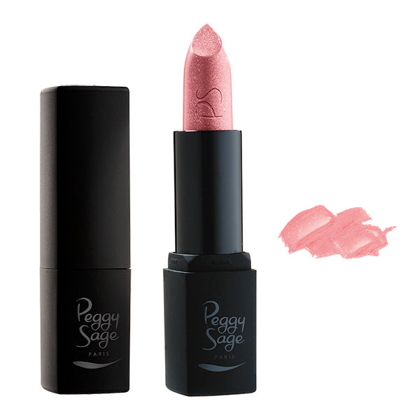 Rossetto lucido rosa in stick con confezione nera, ideale per labbra morbide e brillanti, marca Peggy Sage, SKU: 116020