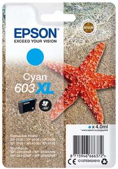 Epson 603XL Cyan Cartuccia d'Inchiostro Originale - C13T03A24010