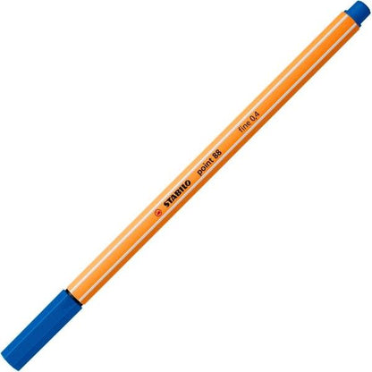 Stabilo Point 88 Confezione 20 Pennarelli Punta Fine in Fibra - Tratto 0.4mm - Inchiostro a Base d'Acqua - Adatto per Righelli e Sagome - Colori Assortiti