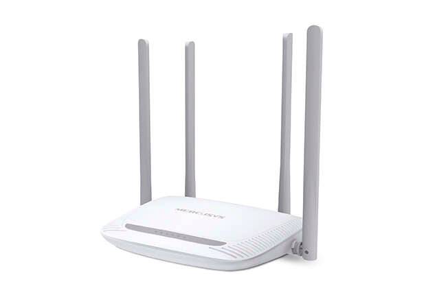 Mercusys Router Wireless N 300Mbps - 4 Porte 10/100Mbps - 4 Antenne 5dBi - Tecnologia 2x2 MIMO - Fino a 500m2 di copertura WiFi