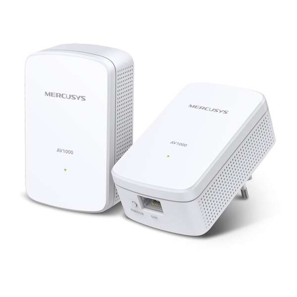 Mercusys MP500 Adattatore Powerline - 1000Mbps - Portata 300m - Gigabit Ethernet - Pack 2