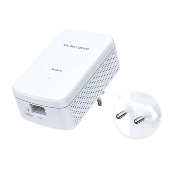 Mercusys MP500 Adattatore Powerline - 1000Mbps - Portata 300m - Gigabit Ethernet - Pack 2