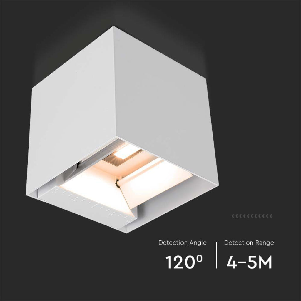 Lampada LED da Giardino Solare 9W con Sensore Crepuscolare IP65, angolo di rilevamento 120° e portata 4-5 metri per sicurezza esterna.