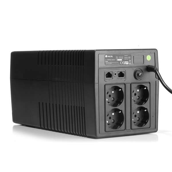 NGS Fortress 1500 V2 SAI 1200VA UPS 720W - Tecnologia Off Line - Funzione AVR - 4x Schuko - Protezione Sovraccarichi e Cortocircuiti