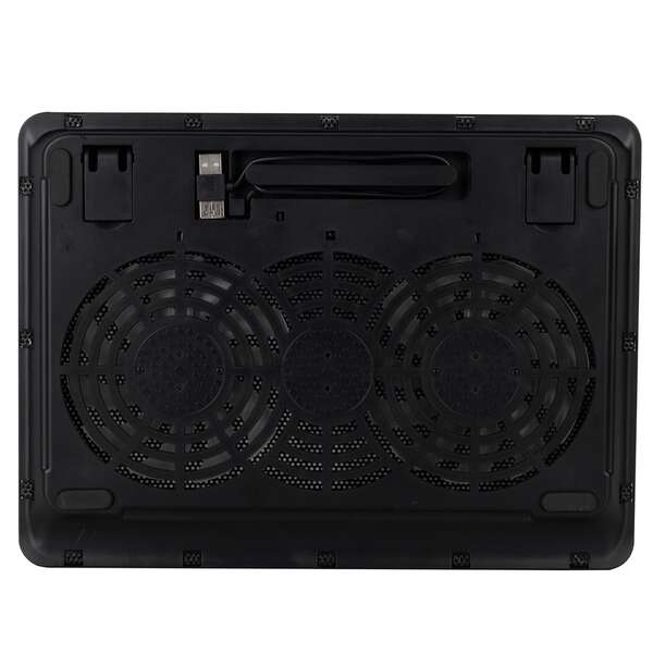 NGS Jetstand Base di Raffreddamento per Portatile fino a 15.6" - Illuminazione LED Blu - 1x USB - 2 Ventilatori Silenziosi - 2 Livelli di Altezza
