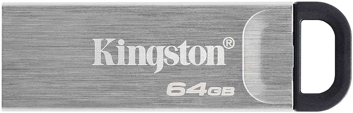 Kingston DataTraveler Kyson Memoria USB 64GB - 3.2 Gen 1 - 200 MB/s in Lettura - Design Metallico - Argento
