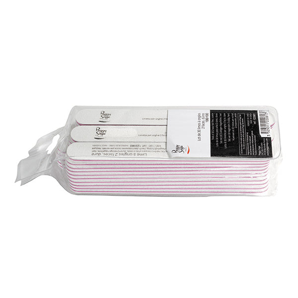 PEGGY SAGE  LOTTO 30 LIMETTE PER UNGHIE 2 FACCE 100/100,BIANCO