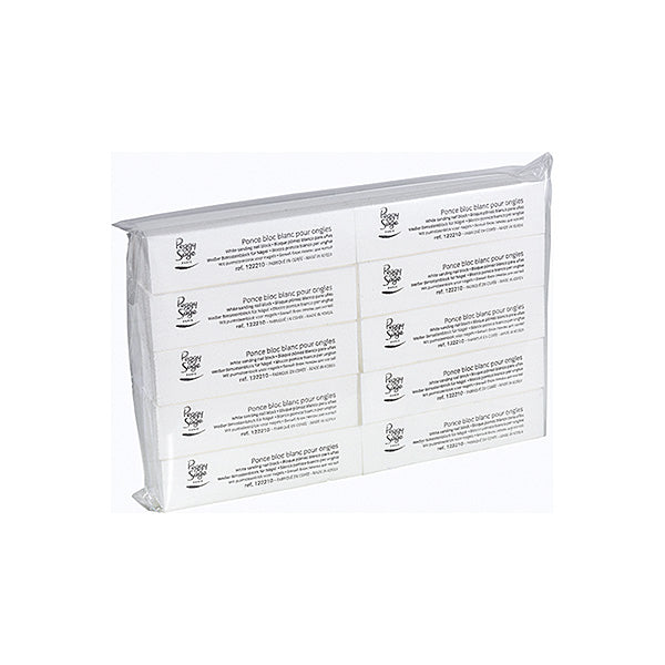 PEGGY SAGE  BLOCCO POMICE BIANCO PER UNGHIE X 10