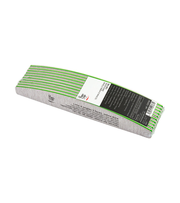 PEGGY SAGE  LOTTO DI 10LIMETTE MEZZALUNA 2 FACCE, ZEBRA DURA 10