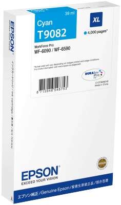 Epson T9082 Ciano Cartuccia d'Inchiostro Originale - C13T908240