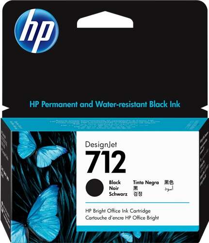 HP 712 Nero Cartuccia d'Inchiostro Originale - 3ED70A