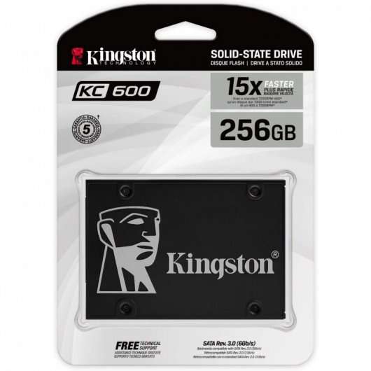 Kingston KC600 Disco Rigido SSD 256GB 2.5" SATA3 NAND TLC 3D