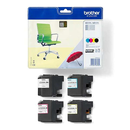 Brother LC229XL/LC225XL Confezione 4 Cartucce d'Inchiostro Originali - LC229XLVALBP