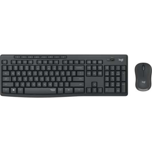 Logitech MK295 Pack Wireless Tastiera + Mouse 1000dpi 3 Pulsanti - Tasti e Pulsanti Silenziosi - Uso Ambidestro