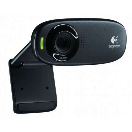 Logitech C310 Webcam HD 720p - 5Mpx - USB 2.0 - Microfono Integrato - Angolo di Visione 60º - Messa a Fuoco Fissa - Cavo da 1.50 - Colore Nero