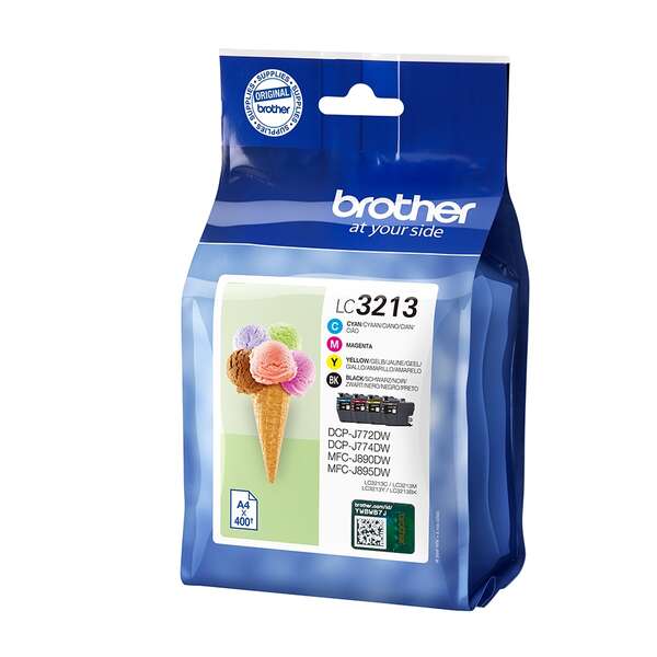 Brother LC3213 Confezione 4 Cartucce d'Inchiostro Originali - LC3213VAL