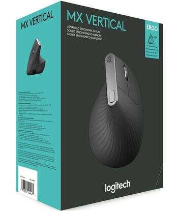 Logitech MX Vertical Mouse Ergonomico Avanzato 4000dpi - Angolo Verticale di 57º - 4 Pulsanti Programmabili - Utilizzo Destrorso - Colore Nero