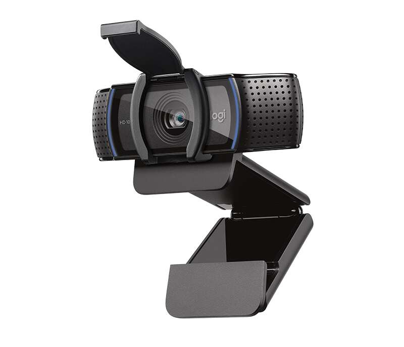Logitech C920s Webcam HD Pro 1080p - USB 2.0 - Messa a Fuoco Automatica - Microfoni Integrati - Copriobiettivo - Campo Visivo 78º - Cavo 1.50m - Colore Nero