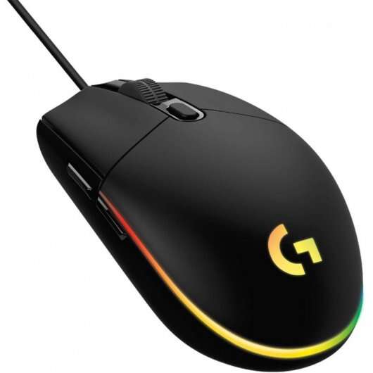 Logitech G203 Lightsync Mouse USB 8000dpi - 5 Pulsanti Programmabili - Illuminazione RGB Lightsync - Uso Destrorso - Cavo 2.10m