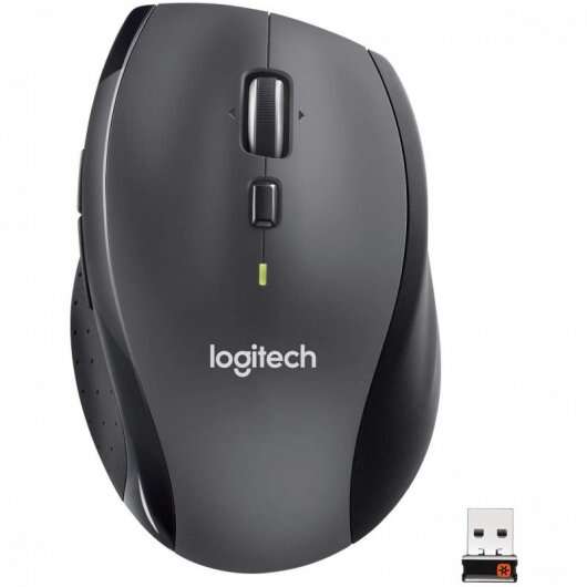 Mouse Wireless USB Logitech M705 Marathon 1000dpi - 6 Pulsanti - Uso Destrorso - Colore Nero/Grigio Scuro