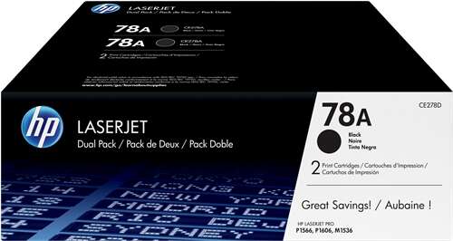 HP CE278A Nero Confezione 2 Cartucce Toner Originali - 78A