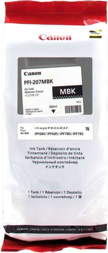 Canon PFI207 Nero Opaco Cartuccia d'Inchiostro Originale - 8788B001/PFI-207MBK