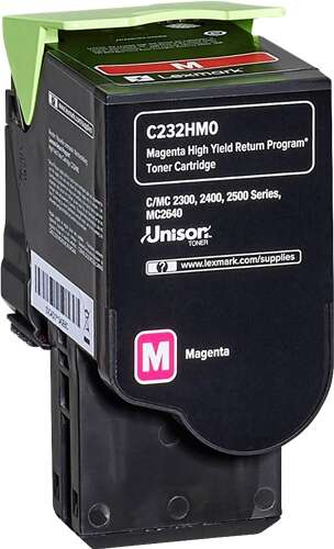 Lexmark C2325/C2425/C2535/MC2325/MC2425/MC2535/MC2640 Magenta Cartuccia Toner Originale - C232HM0