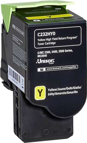 Lexmark C2325/C2425/C2535/MC2325/MC2425/MC2535/MC2640 Giallo Cartuccia Toner Originale - C232HY0