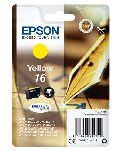 Epson T1624 Giallo Cartuccia Inchiostro Originale - C13T16244012