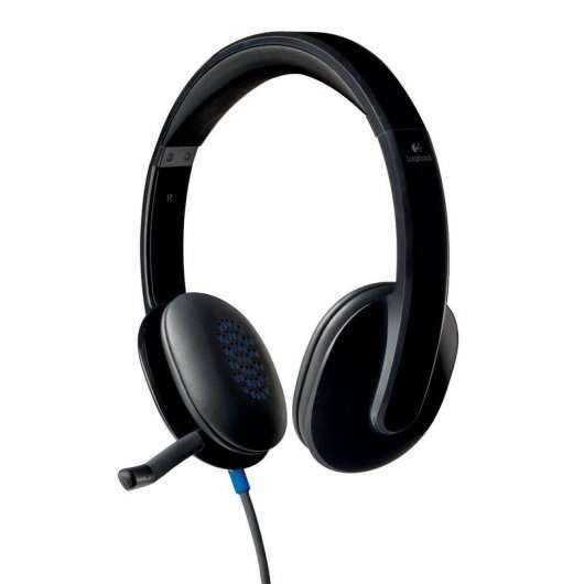 Logitech H540 Cuffie con Microfono USB - Microfono Pieghevole - Archetto Regolabile - Cuscinetti Imbottiti - Comandi su Cuffia - Cavo 1.80m - Colore Nero