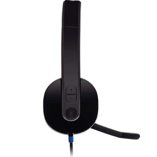 Logitech H540 Cuffie con Microfono USB - Microfono Pieghevole - Archetto Regolabile - Cuscinetti Imbottiti - Comandi su Cuffia - Cavo 1.80m - Colore Nero