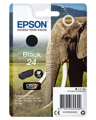 Epson T2421 (24) Cartuccia di inchiostro originale nero - C13T24214012