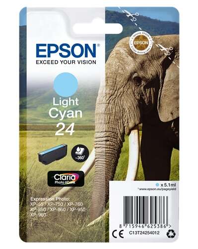 Epson T2425 (24) Cartuccia di inchiostro originale ciano chiaro - C13T24254012