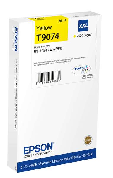 Epson T9074 Cartuccia d'Inchiostro Giallo Originale - C13T907440