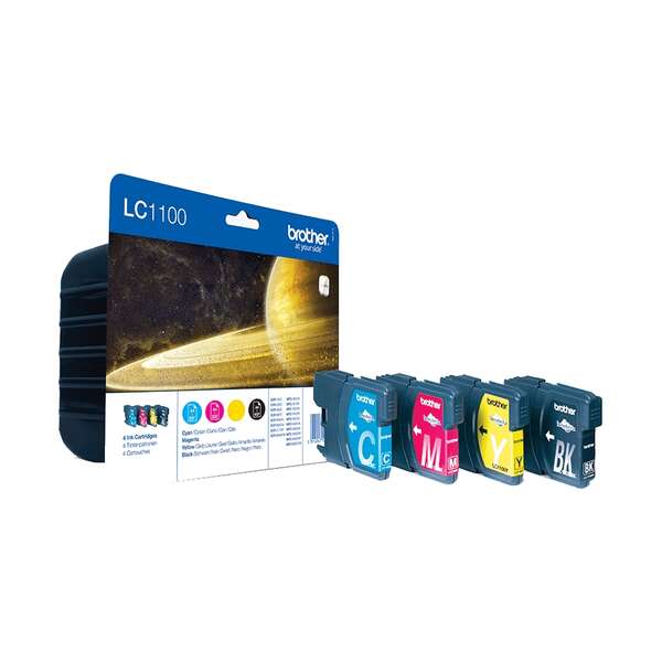 Brother LC1100 Confezione 4 Cartucce d'Inchiostro Originali - LC1100VALBP