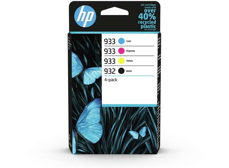 HP 932 + 933 Confezione 4 Cartucce d'Inchiostro Originali - 6ZC71AE