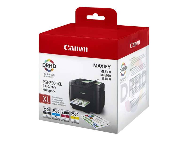 Canon PGI2500XL Confezione 4 Cartucce d'Inchiostro Originali - 9254B004/9254B010
