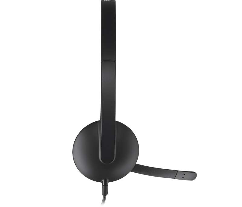 Logitech H340 Cuffie con Microfono USB - Microfono Pieghevole - Archetto Regolabile - Padiglioni Imbottiti - Cavo da 1.80m - Colore Nero