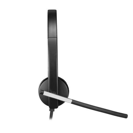 Logitech H650E Cuffie con Microfono USB - Microfono Pieghevole - Cuscinetti Imbottiti - Controlli su Cavo - Colore Nero