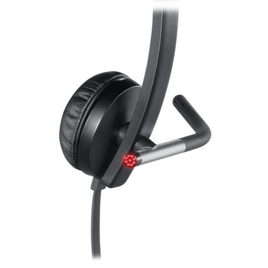 Logitech H650E Cuffie con Microfono USB - Microfono Pieghevole - Cuscinetti Imbottiti - Controlli su Cavo - Colore Nero